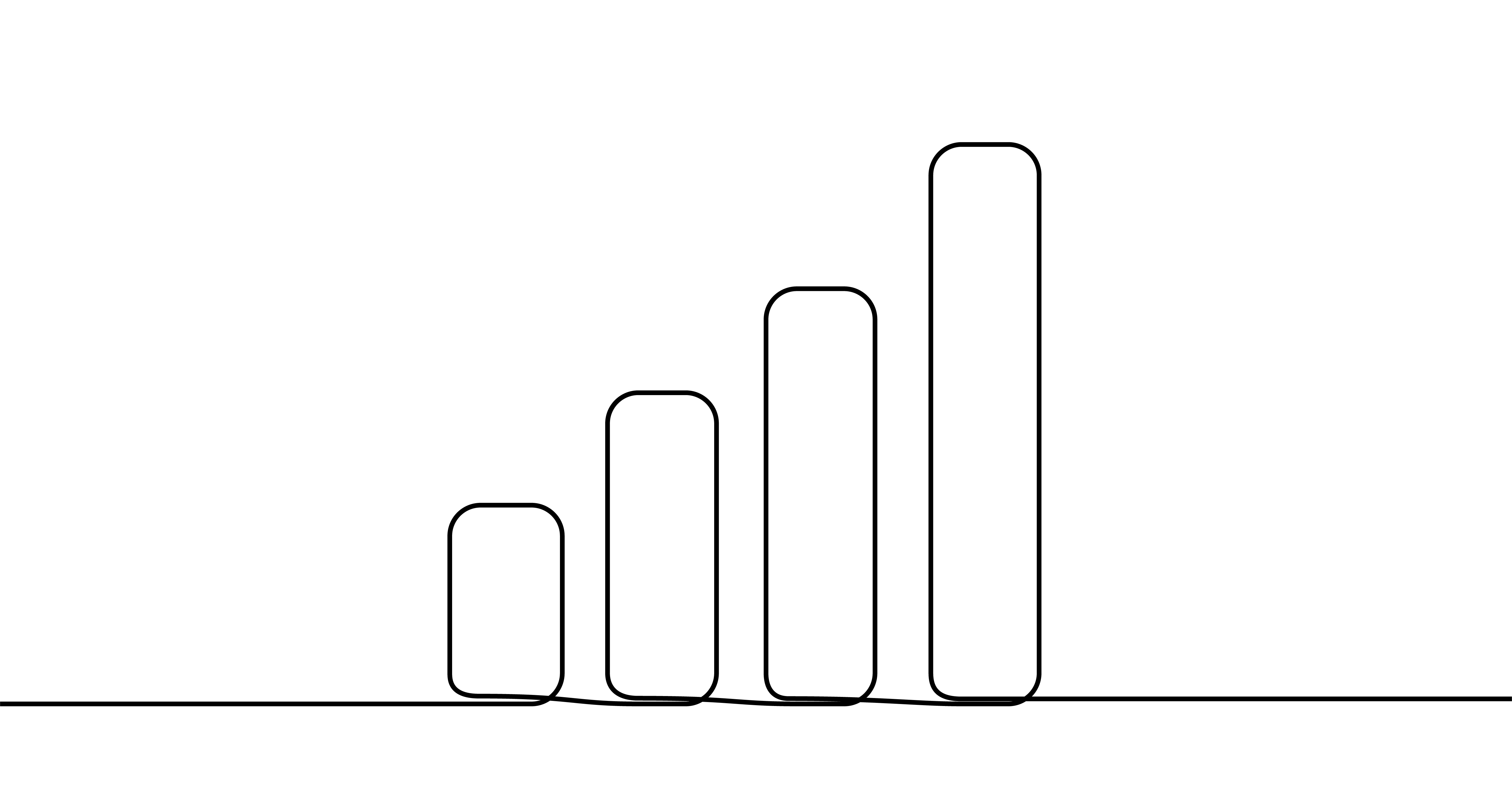 Minimalist outline of four ascending vertical bars representing wireless signal strength.