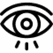 Minimalist black icon of a pointer finger pressing a round button in front of a rectangular base.